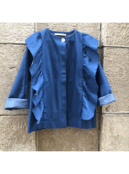 Chaqueta Volantes Denim
